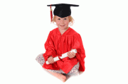 girl in graduation gown
